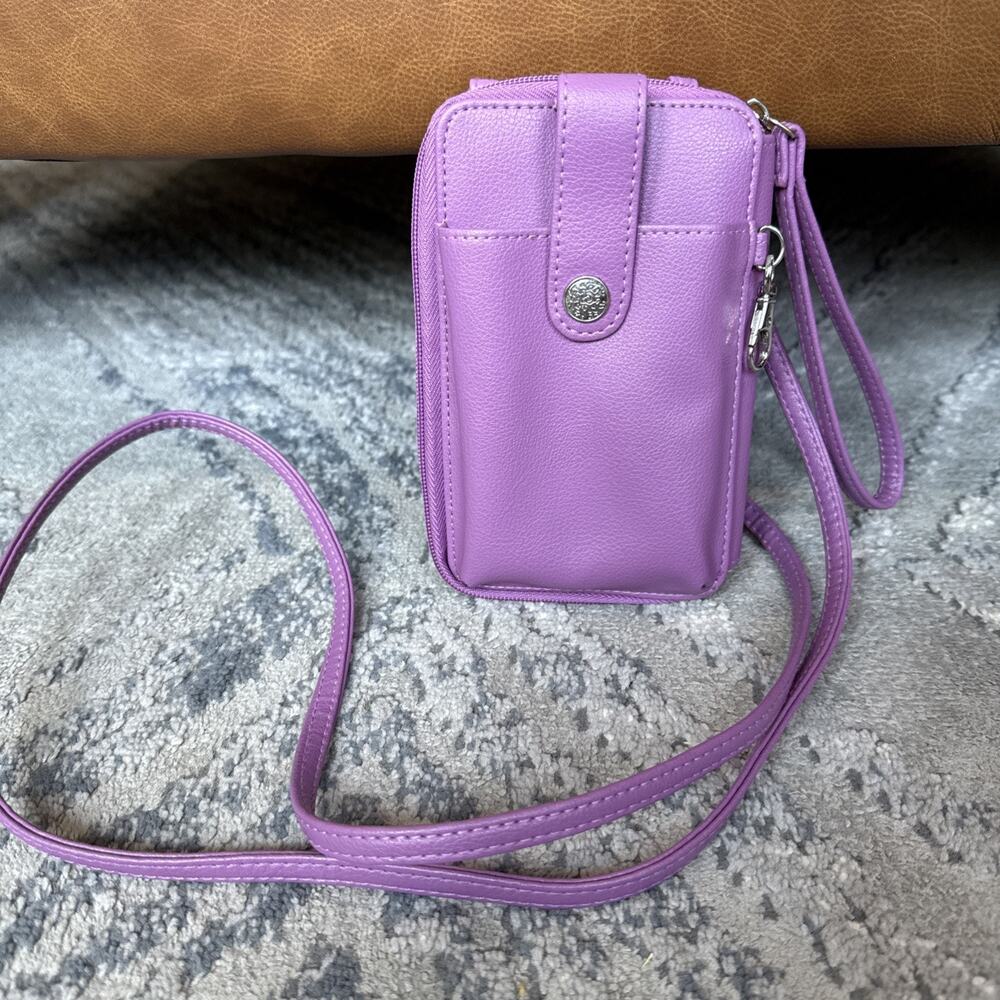 Mundi Women's Wristlet Wallet Crossbody Purse Lilac Purple - NWOT